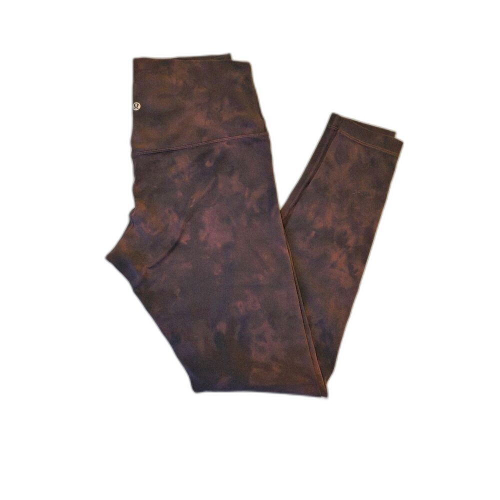 Lululemon‎ Women’s Wunder Under Luon Yoga Leggings - Size 10 Rare Wine Marbled